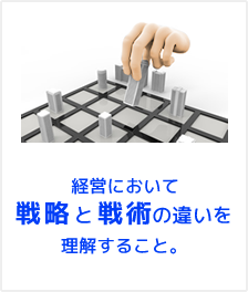 経営において『戦略』と『戦術』の違いを理解すること。 